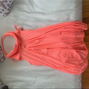Lululemon bright orange tank/cover up